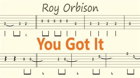 You Got It Roy Orbison Guitar Solo Tab Backingtrack Youtube