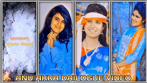 🌷anu Akka Kannada Status Video Editing In Alight Motion Instagram