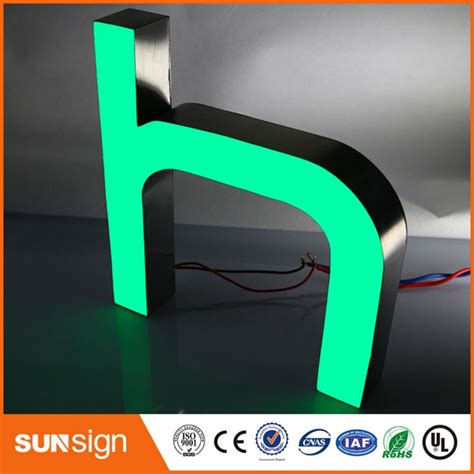 Illuminated Sign Alphabet Letters Outdoor Led Epoxy Resin Sign In