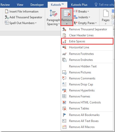 Quickly Remove Or Delete Extra Spaces Between Words In Microsoft Word