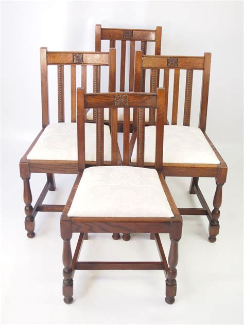 Cuba oak 160 cm dining table and 4 chairs lifestyle furniture uk. Set of 4 Vintage Oak Dining Chairs