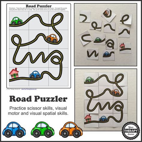 Road Puzzler Visual Spatial And Visual Motor Freebie Your Therapy