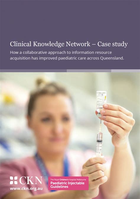 Clinical Knowledge Network Case Study Paediatric Injectable