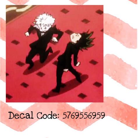Killua And Gon Decal In 2021 Anime Decals Bloxburg Decal Codes