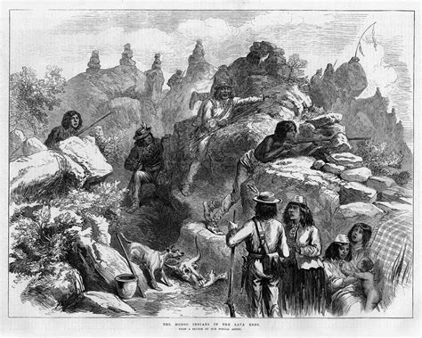 Modoc Indians In The Lava Bed 1873 Indian War In California Guns Modoc