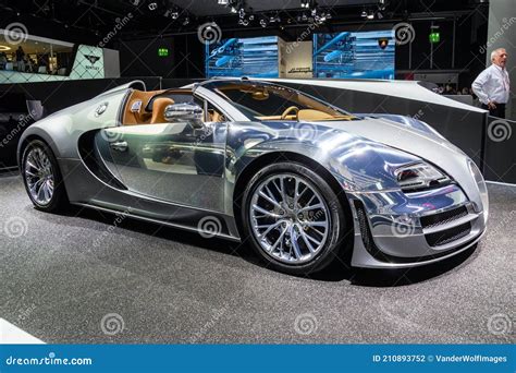 Bugatti Veyron Grand Sport Lor Blanc Sports Car Editorial Photography