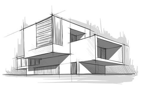Modern House Architecture Sketch 1000 Images About Sketch On Pintere
