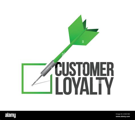 Customer Loyalty Dart Check Mark Illustration Design Over A White