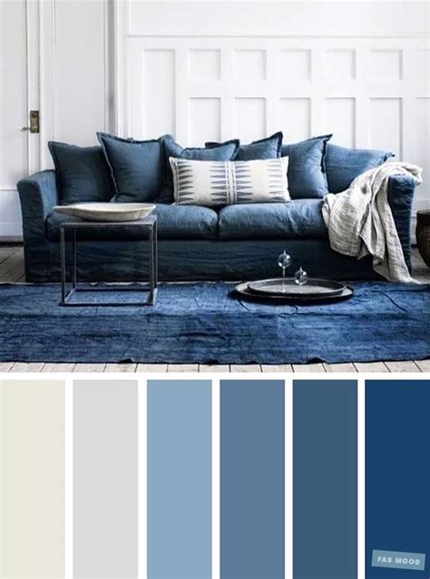 The Best Living Room Color Schemes Blue And Light Grey Color Palette