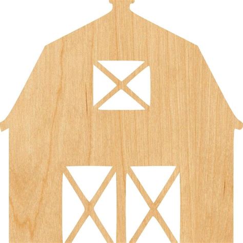 Wooden Barn Laser Cut Out Etsy