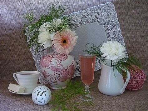 Still Life Bouquet Gentle Graphy Tea Cups Flower Coffee Nice