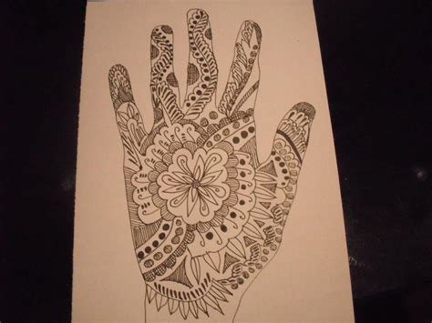 Decorative Henna Design On Paper Hand Henna Henna Art Henna Designs