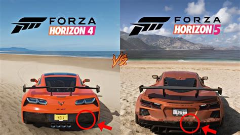 Forza Horizon 5 Vs Forza Horizon 4 Comparison Texture Graphics
