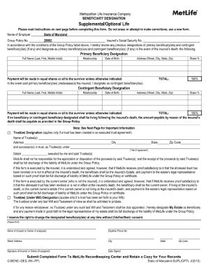 Healthcare & insurance life insurance. Beneficiary Form - Fill Online, Printable, Fillable, Blank | pdfFiller
