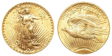 1927 S Saint Gaudens Gold 20 Double Eagle With Motto In God We Trust