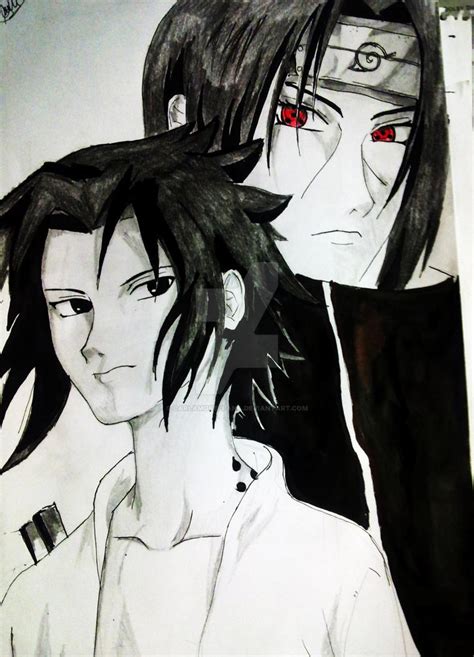 The Brothers Uchiha Sasuke And Itachi By Carlamorellana On Deviantart