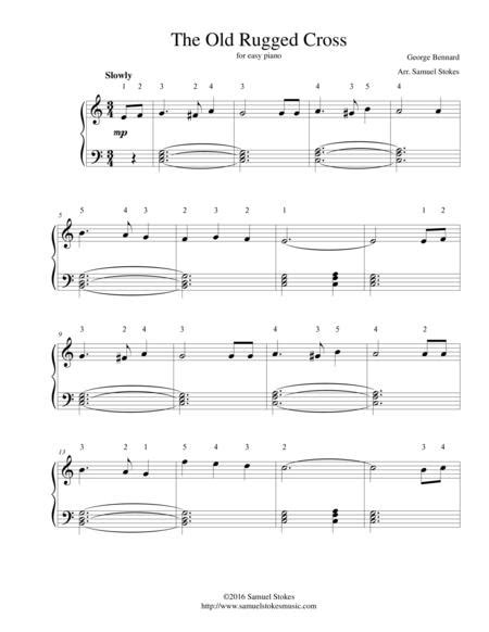 The Old Rugged Cross For Easy Piano Sheet Music Pdf Download