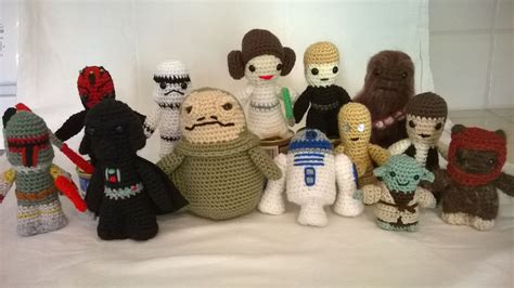 Star Wars Crocheted Amigurumi Group Photo Soo Cute From Left To Right
