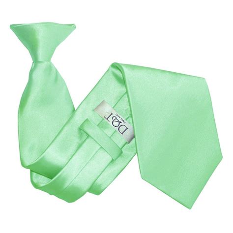 Men S Plain Mint Green Satin Clip On Tie Ties Mens Wedding