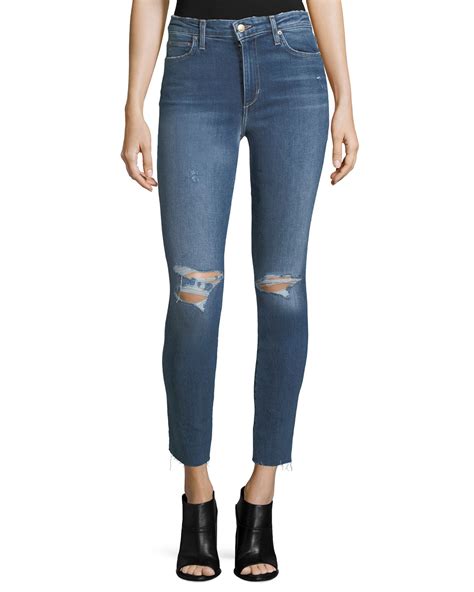 Joe S Jeans The Charlie High Rise Distressed Ankle Skinny Jeans