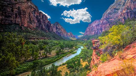 Images Zion National Park USA Nature Mountains Parks river ...
