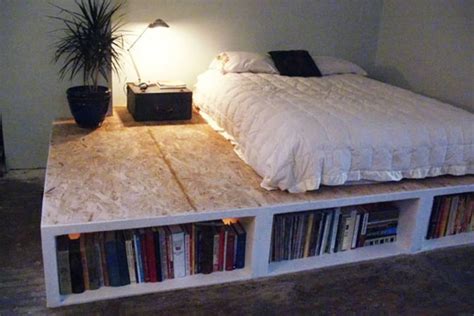 Extra storage is big, yes! Look! DIY Platform Bed With Storage | Apartment Therapy