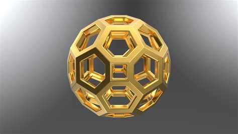 Wireframe Sphere Polyhedron Hexagon Solid 3d Model 3d Printable Cgtrader