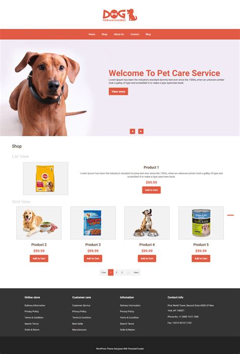 Wet food provides more moisture, which is especially helpful for those dogs that don't drink a lot of water, klein says. Dog - Food and Accessories WooCommerce Theme - TemplateToaster