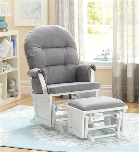 Neutral nurseries will look great with the kub chatsworth glider chair, which has a white wood finish and soft corduroy cushions. 15 Photo of Rocking Chairs for Baby Room