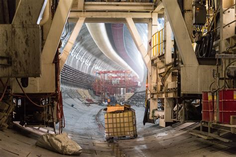 New Photos With Viaduct In Rear View Bertha Begins Tunneling Under