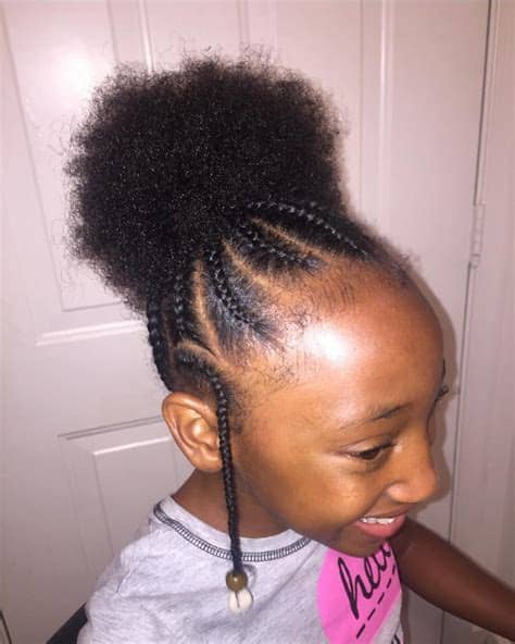 Braided hairstyles a for little black girls & girls hairstyle Creative braid updo styles for little black girls - Click042