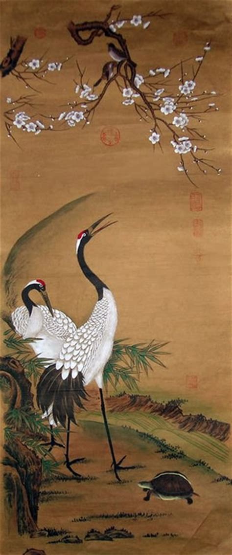 Chinese Crane Painting 4734092 40cm X 98cm16〃 X 38〃