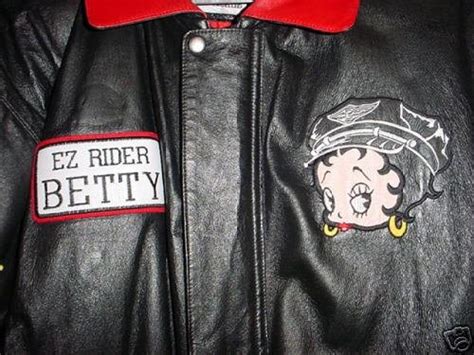 Biker Betty Boop Leather Jacket Size Medium Redblack 32720805