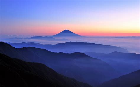 Nature mountain forest landscape fog ultrahd 4k wallpaper wallpaper. nature, Landscape, Mist, Mountain, Sunrise, Japan, Blue ...