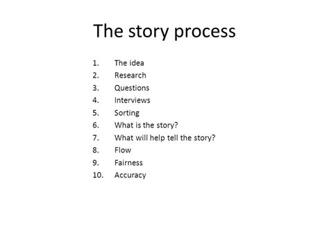 Making Sense Of Records The Story Process 1the Idea 2research 3