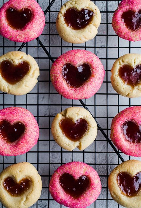 Heart Thumbprint Cookies Salted Plains