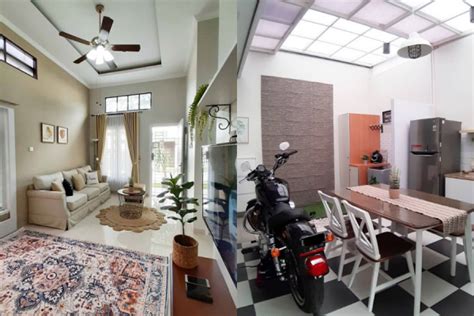 inspirasi rumah tipe  ruang makan bisa jadi garasi motor