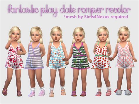 Giulietta Sims Fantastic Play Date Romper Recolor Mesh By Sims4nexus