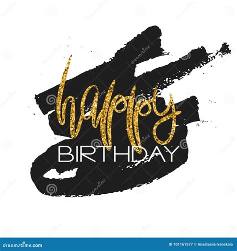 Stylish Happy Birthday Card Template Vector Illustration