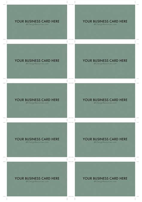 Printable Business Card Template