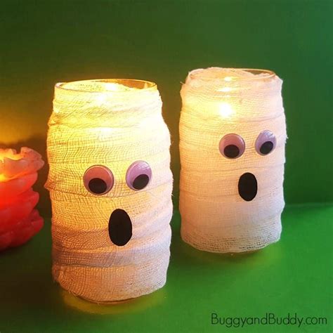 Diy Mason Jar Mummy Lantern Craft For Halloween In 2022 Easy