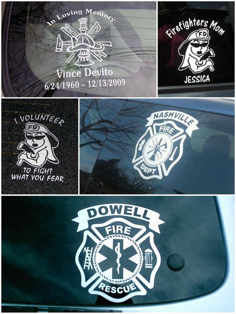 Firefighter Decals And Window Stickers Are A Great Way To Highlight The