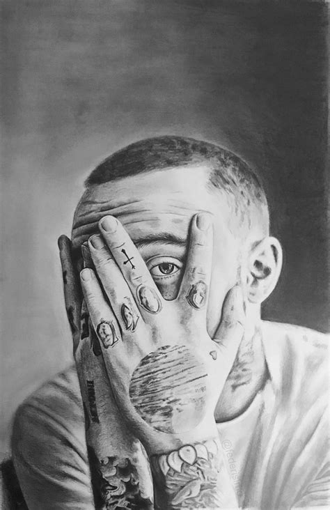 I just finished a drawing of Mac Miller : HipHopImages