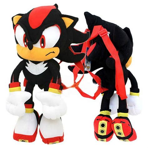 Sega Sonic The Hedgehog 24 Plush Backpack Black