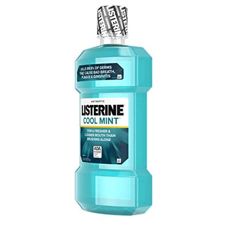listerine cool mint antiseptic mouthwash for bad breath plaque and gingivitis 1 5 l pricepulse