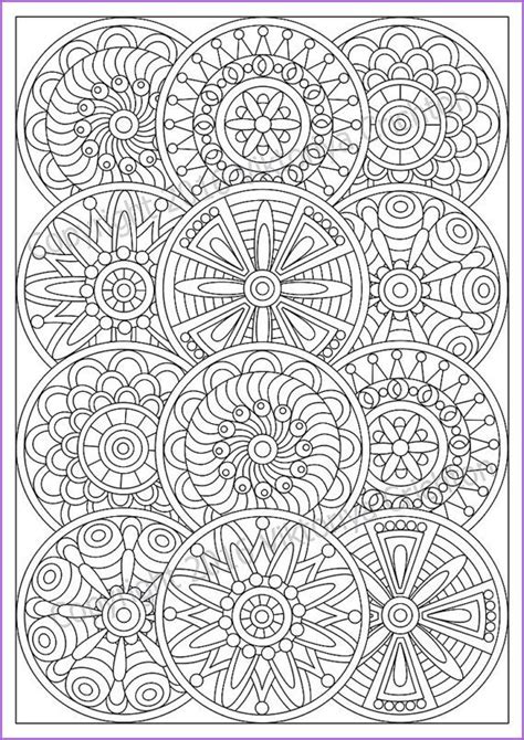 Get hard flower coloring pages and make this wallpaper. Mandala Coloring page for adult, PDF, doodle (zentangle ...