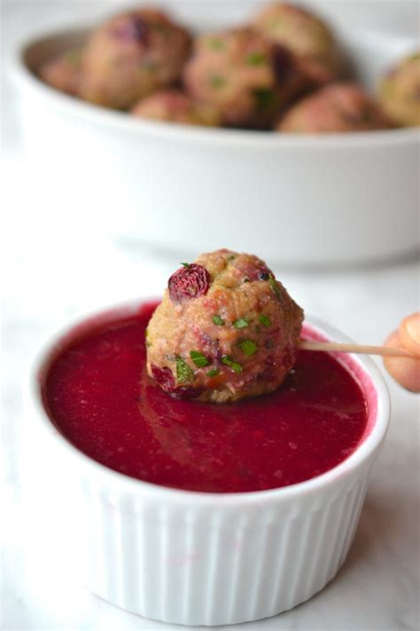 Turkey Cranberry Meatballs With Cranberry Orange Sauce Every Last