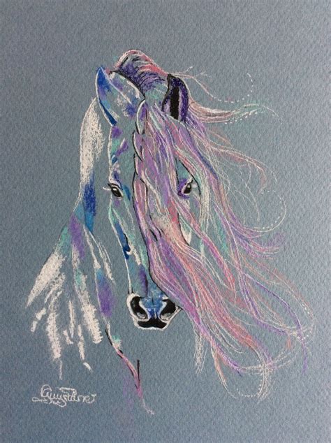Horse Art Pastel Et Charcoal Guylaine Simard Horse Drawings Horse