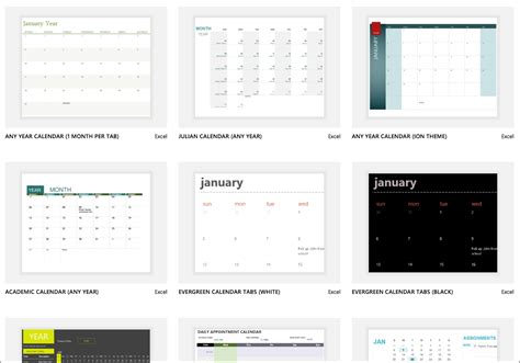 1 Year Calendar Excel Month Calendar Printable