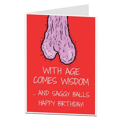 Funny Rude Birthday Card For Men Him 40th 50th 60th Husband Boyfriend